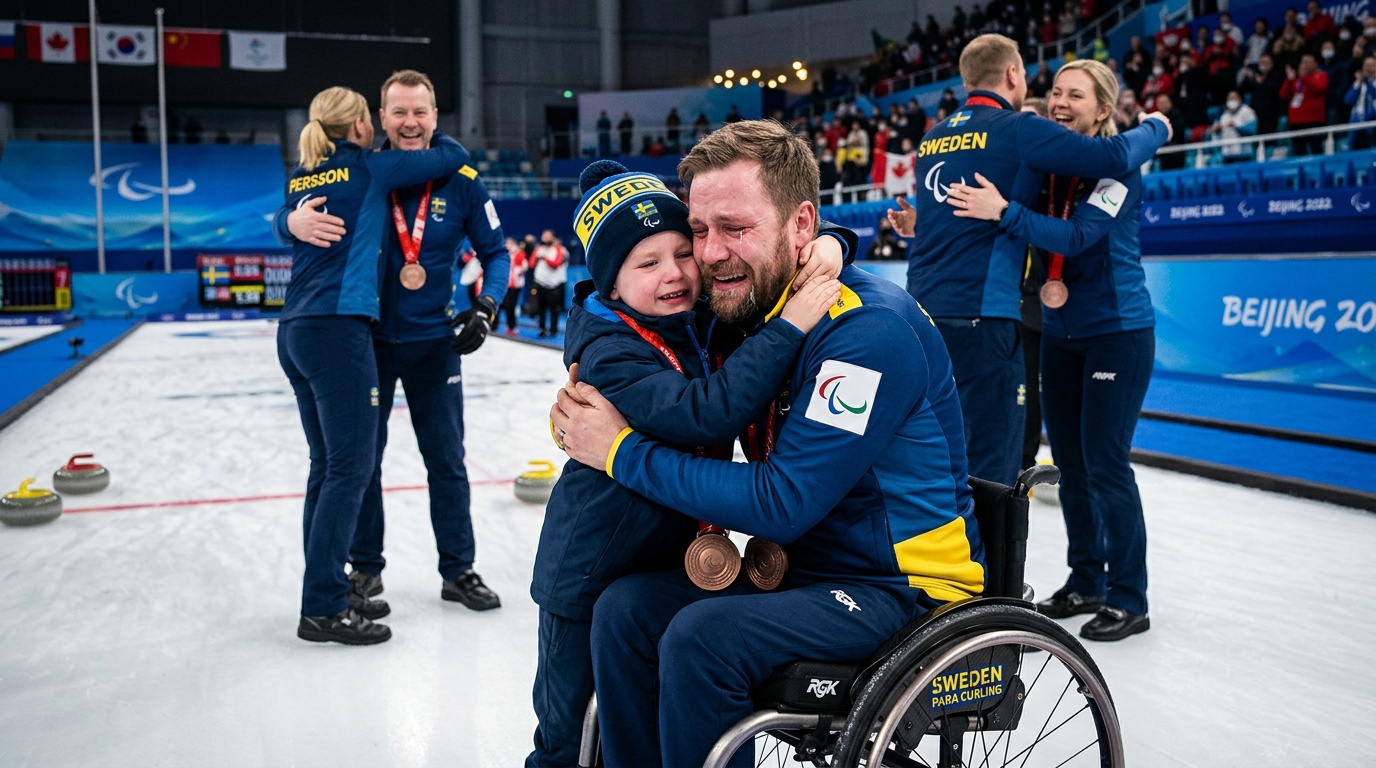 Sverige tar Paralympics-brons i rullstolscurling efter omstart mot Sydkorea
