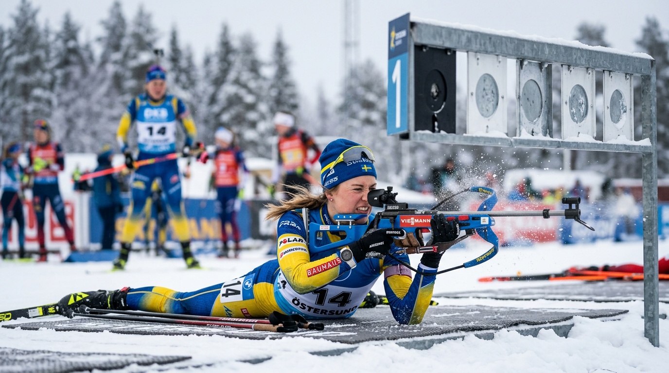 Sverige vann damstafetten i Kontiolax efter Hanna Öbergs perfekta sträcka