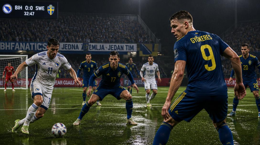 Sverige vann i Sarajevo trots skadedrabbat lag, Gyökeres avgörande