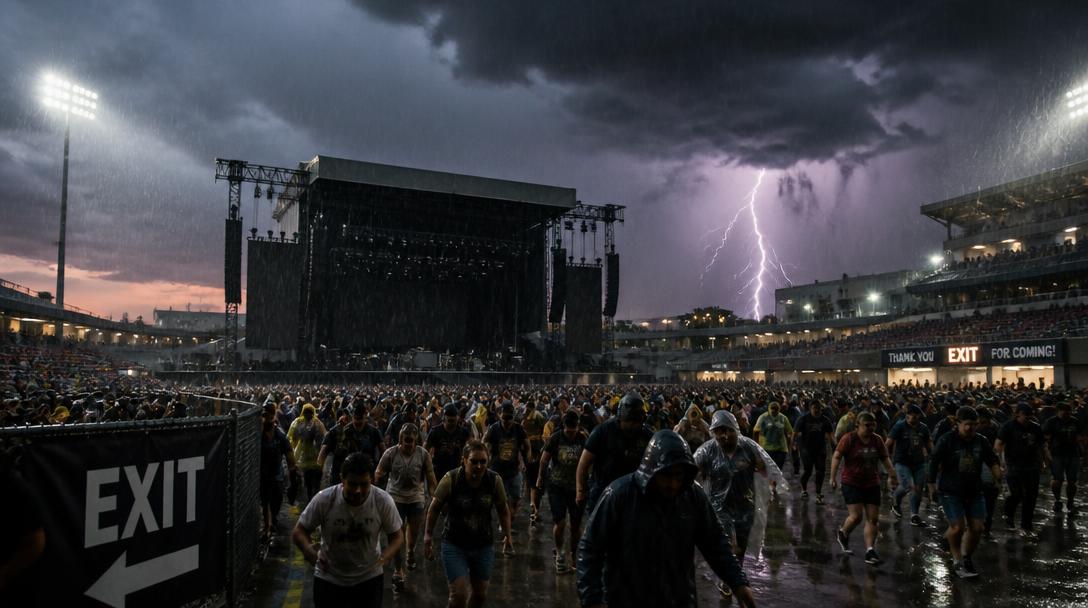 Swedish House Mafias konsert på Ullevi avbruten av åskväder