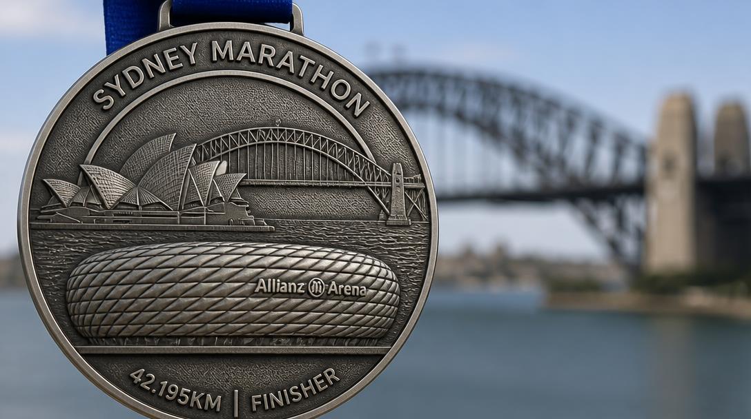 Sydney Marathon sätter fel arena på medaljen – München istället för Sydney