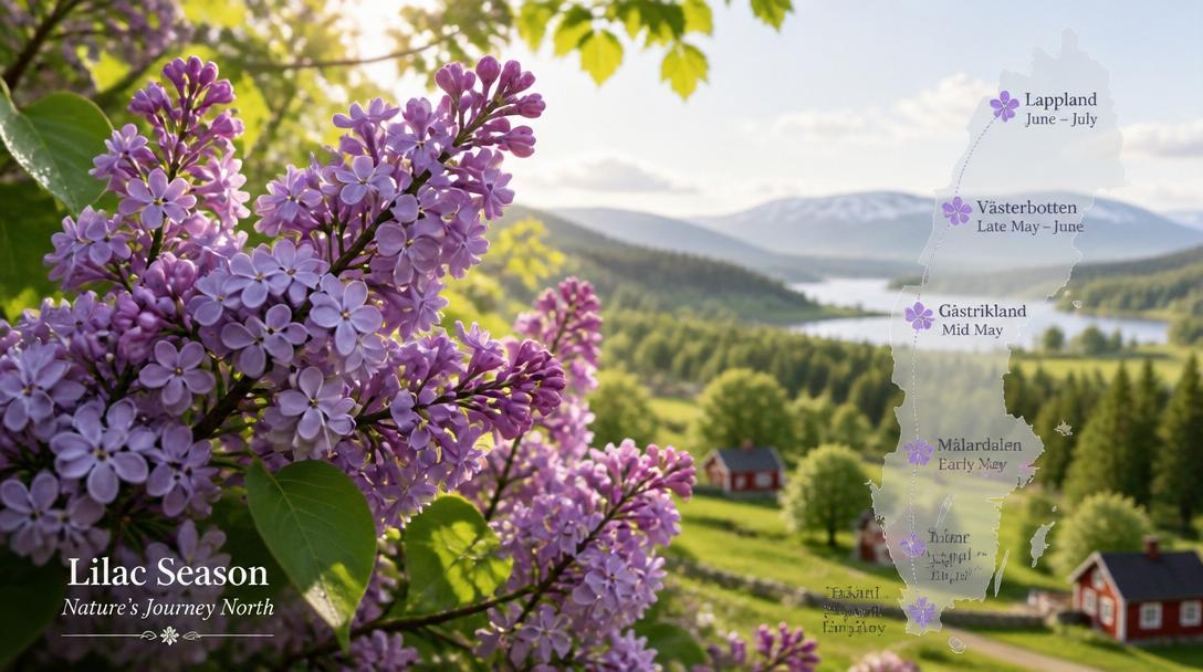 Syrenen blommar rekordlångt norrut i Sverige i år