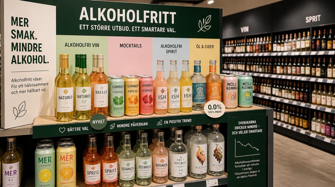 Systembolagets försäljning av alkoholfritt ökade till 139 miljoner under första halvåret 2026