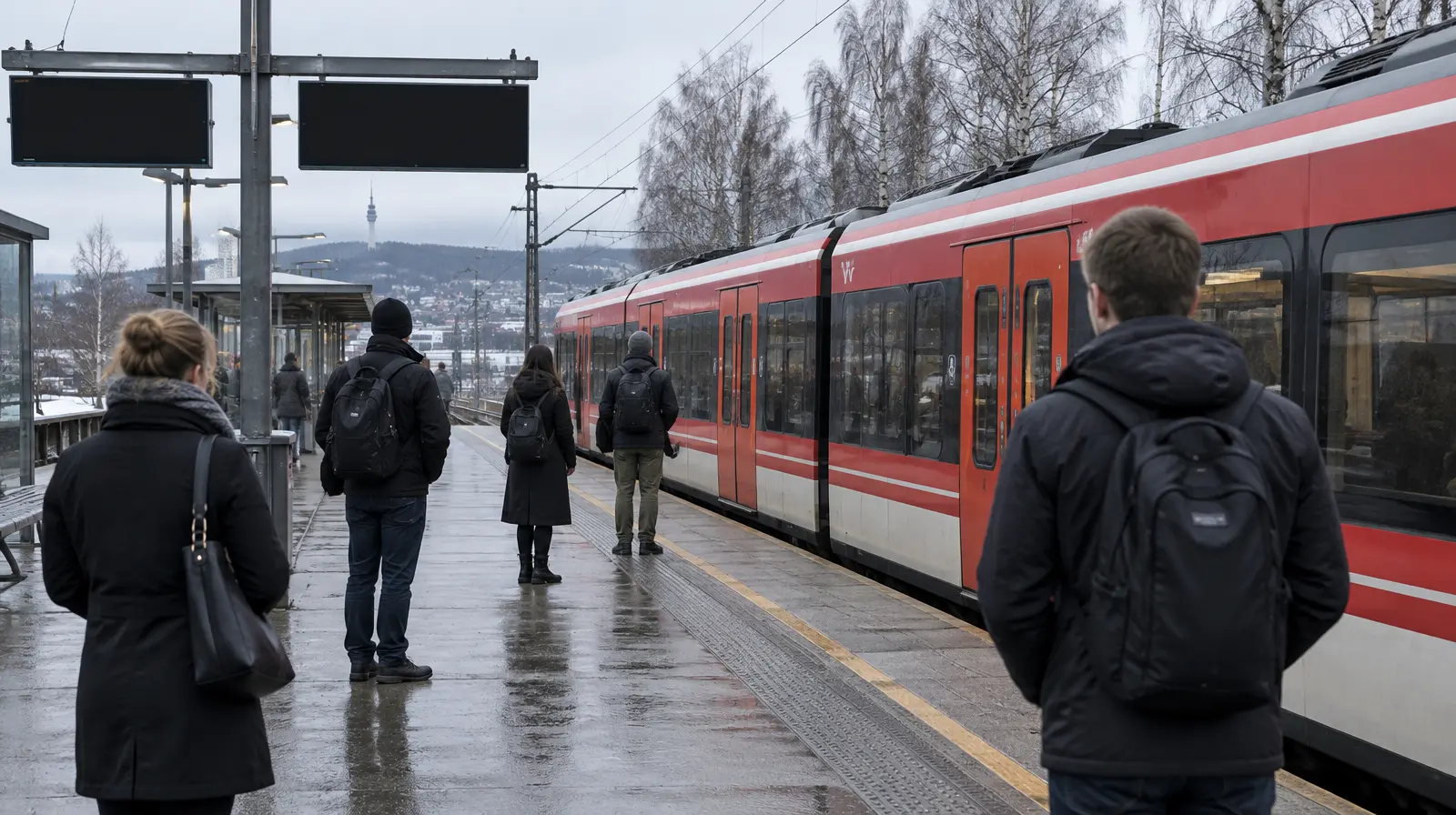 Tågtrafiken i Norge står still efter fel i mobilnätet