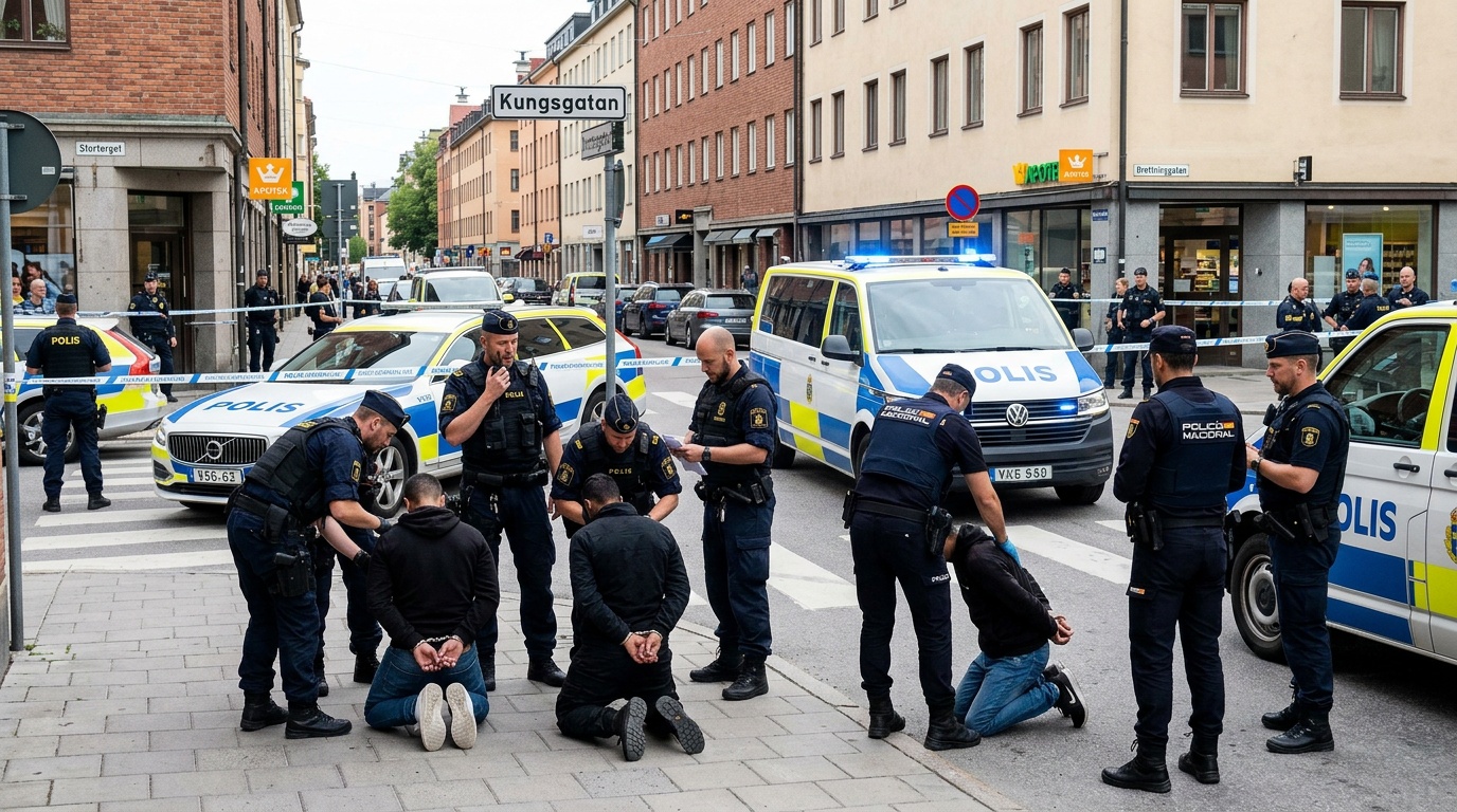 Tio personer gripna i polisoperation kopplad till kriminell miljö i Örebro