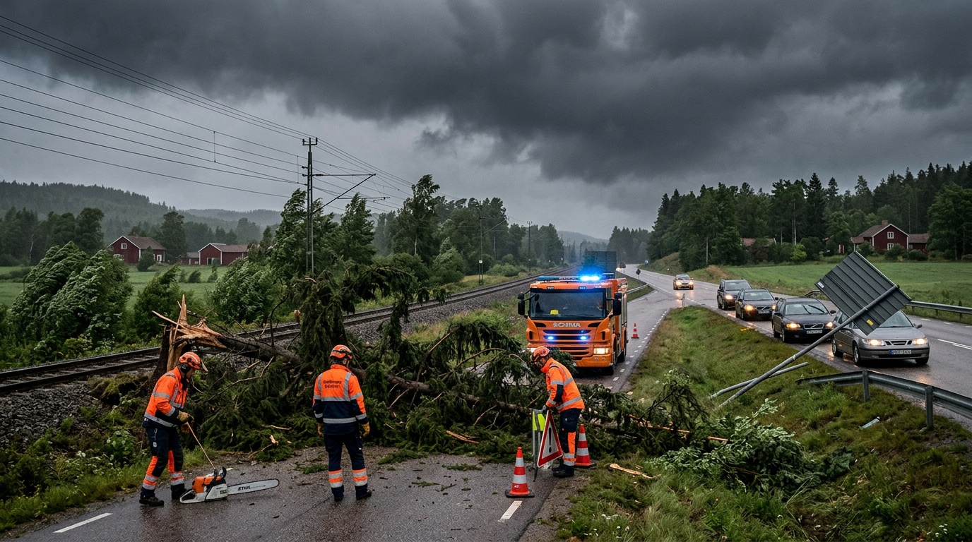 Trafikverket i beredskap inför stormen Dave: 5 tågsträckor stängda