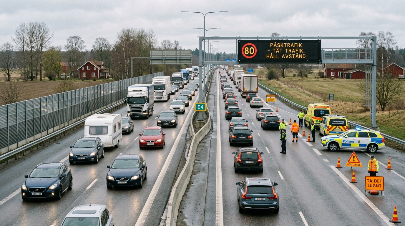 Trafikverket sänker hastigheter och inför omkörningsförbud inför påsken 2026