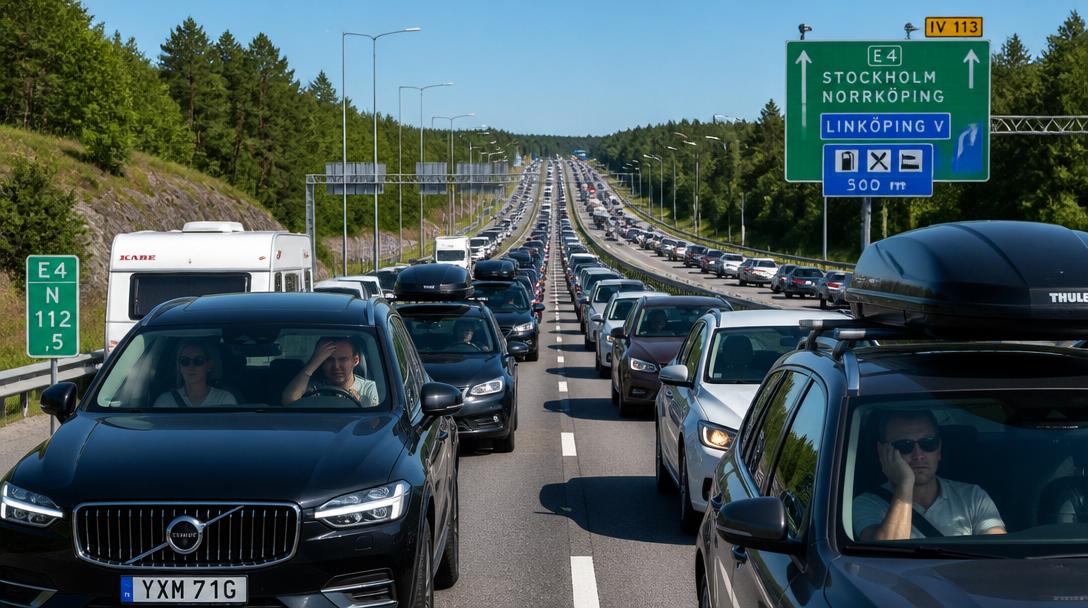 Trafikverket varnar för köer vid svenska flaskhalsar under midsommarhelgen