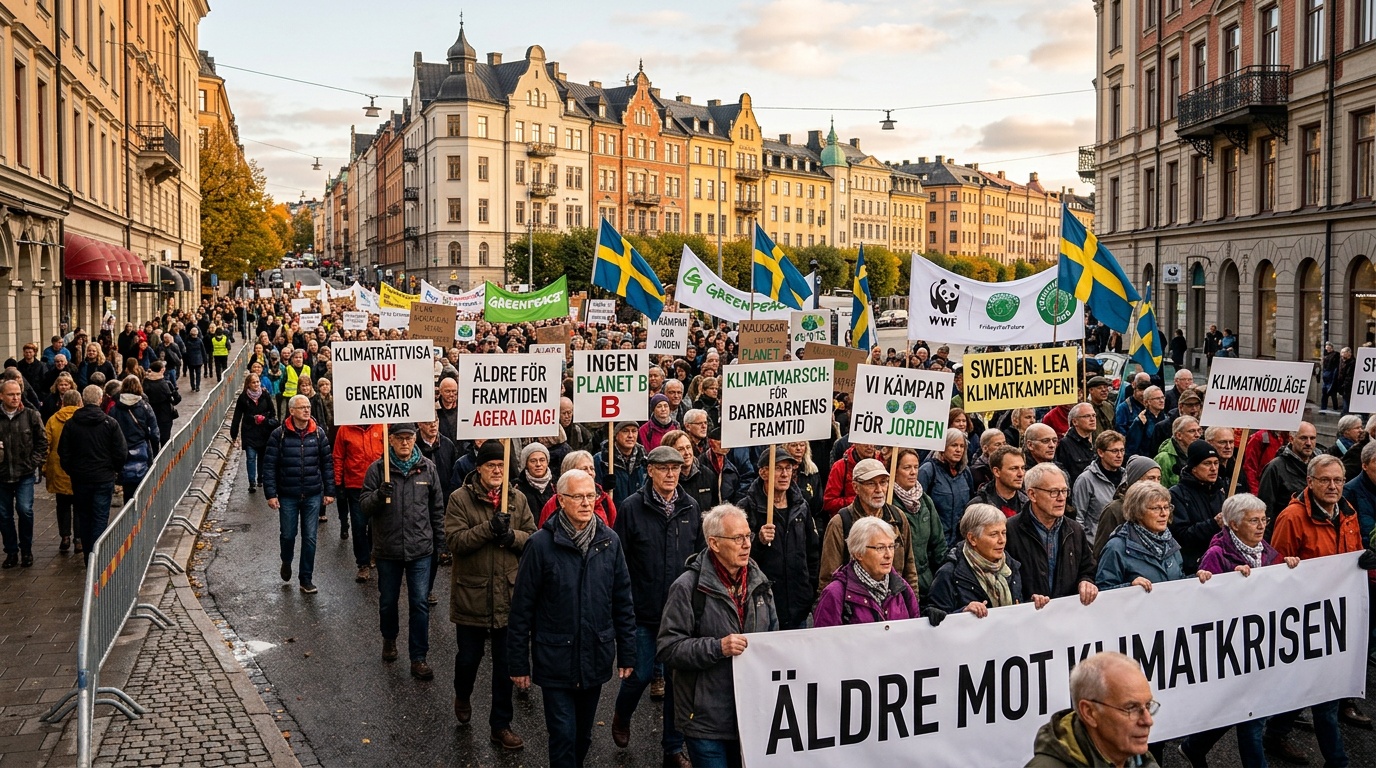 Tusentals demonstrerade i Stockholms första klimatmarsch sedan 2019