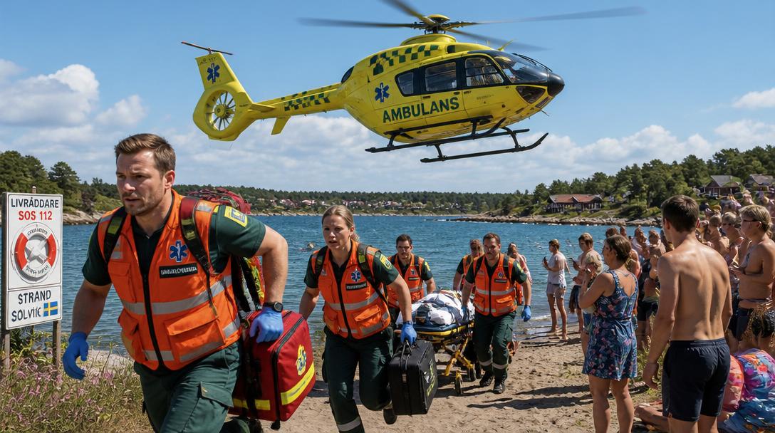 Två barn förda till sjukhus efter drunkningslarm under midsommarafton