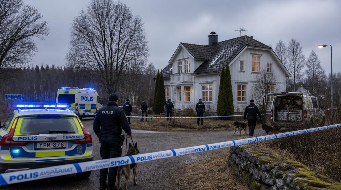 Två barn skjutna i villa utanför Alvesta, misstänkt gärningsman hittad död