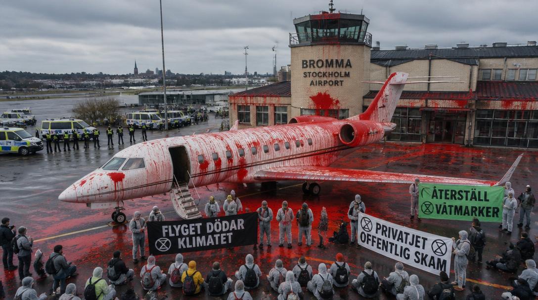 Två fälls för skadegörelse vid Bromma-protest, 15 frias