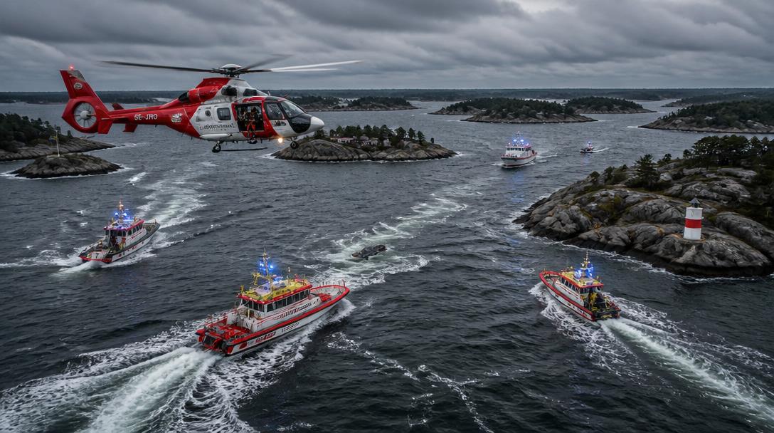 Två kajakpaddlare försvunna i Stockholms skärgård – stor sökinsats pågår