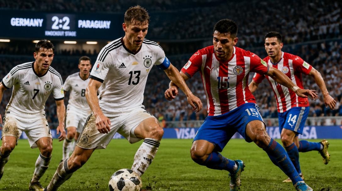 Tyskland möter Paraguay i VM:s sextondelsfinaler