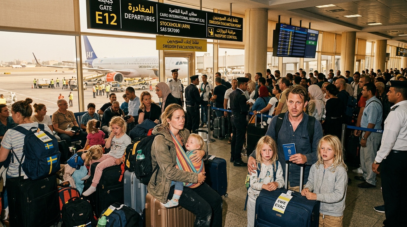 UD:s chartrade plan lyfte från Dubai med 180 strandade svenskar ombord