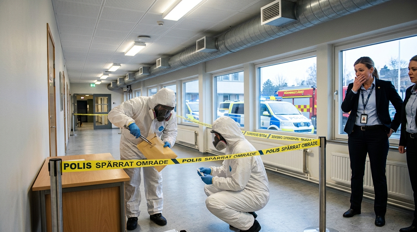 Varbergs tingsrätt utrymd efter brev med okänt pulver, sju personer exponerade