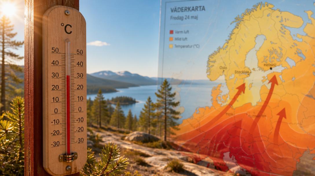 Värmefront från Marocko ger 25 grader i Gävle till helgen