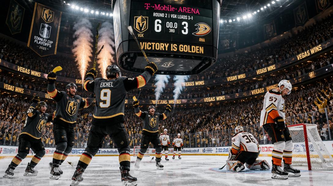 Vegas till semifinal efter storseger mot Anaheim