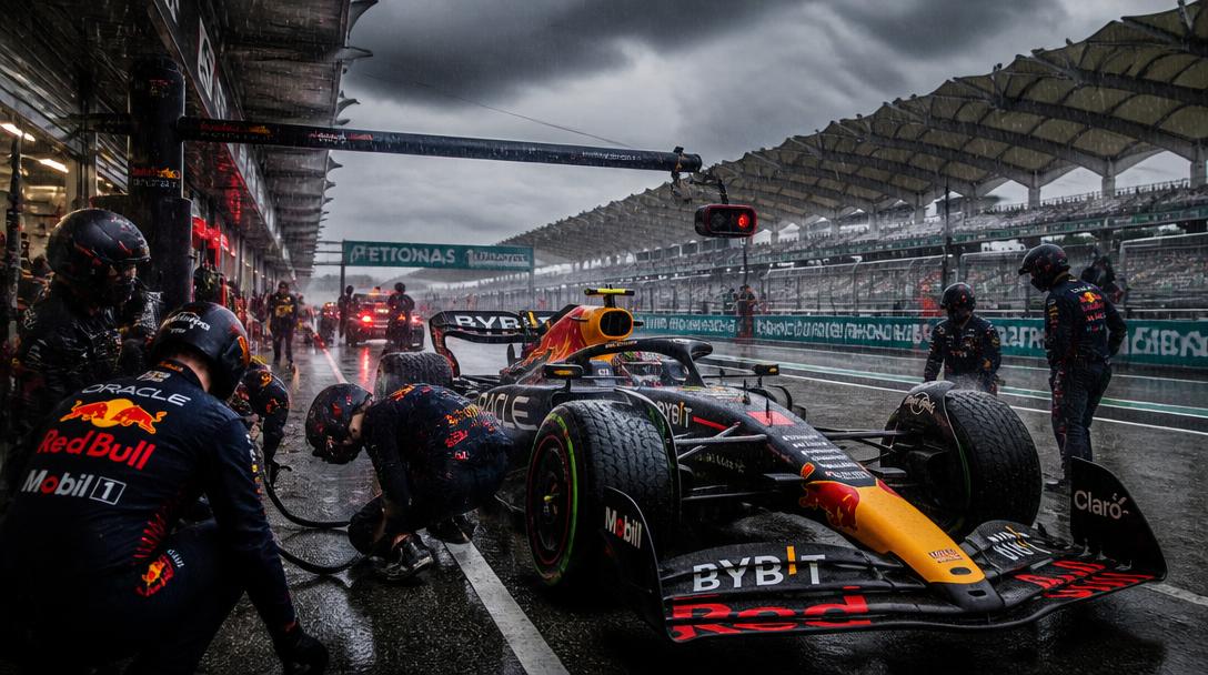 Verstappen vann Bahrain GP i Malaysia trots regn och mjukvaruproblem