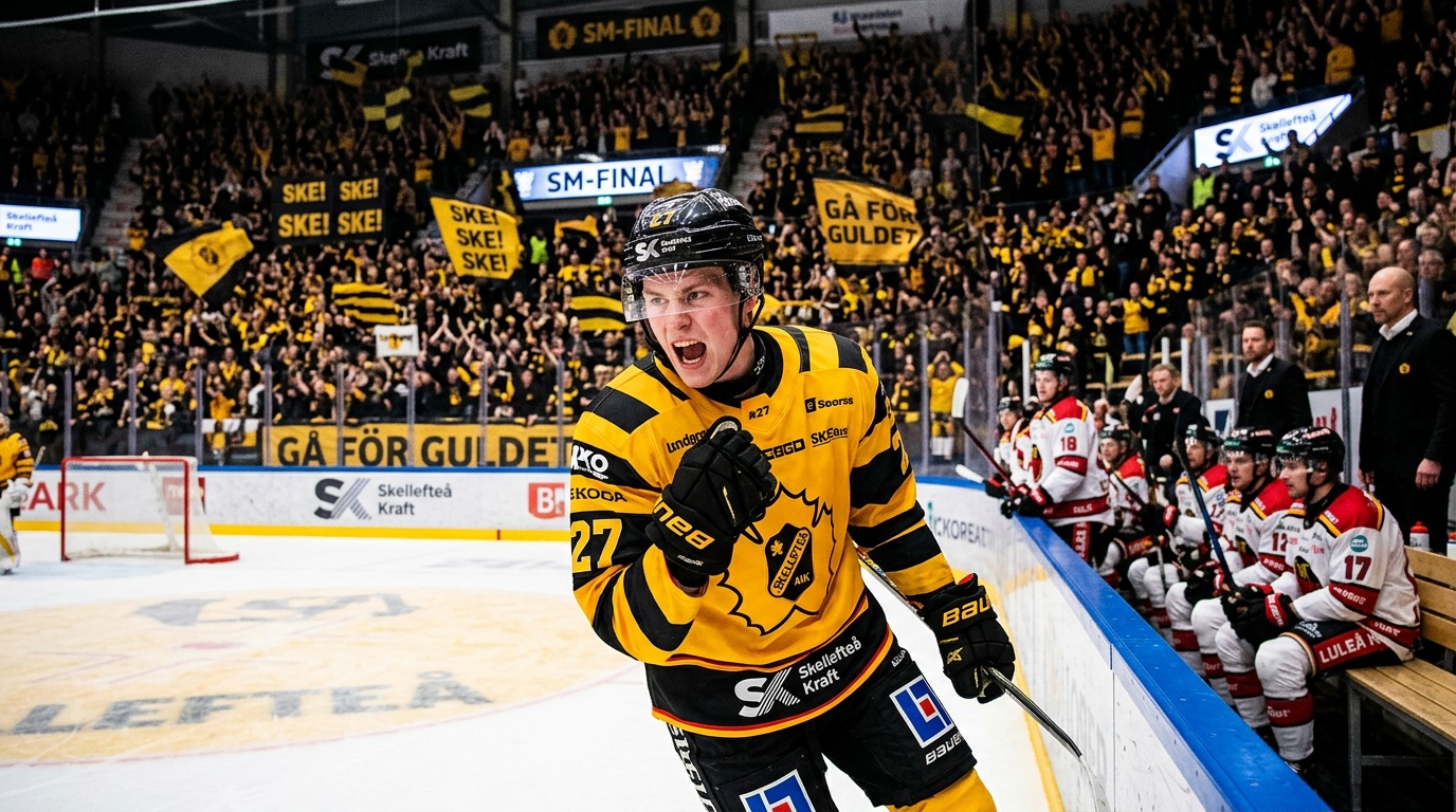 Victor Stjernborg, 22, jagar historiskt tredje SM-guld med Skellefteå