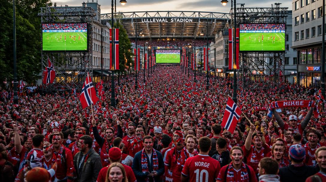 VM-febern sveper över Norge: 35 000 samlas i Oslo för sextondelsfinalen