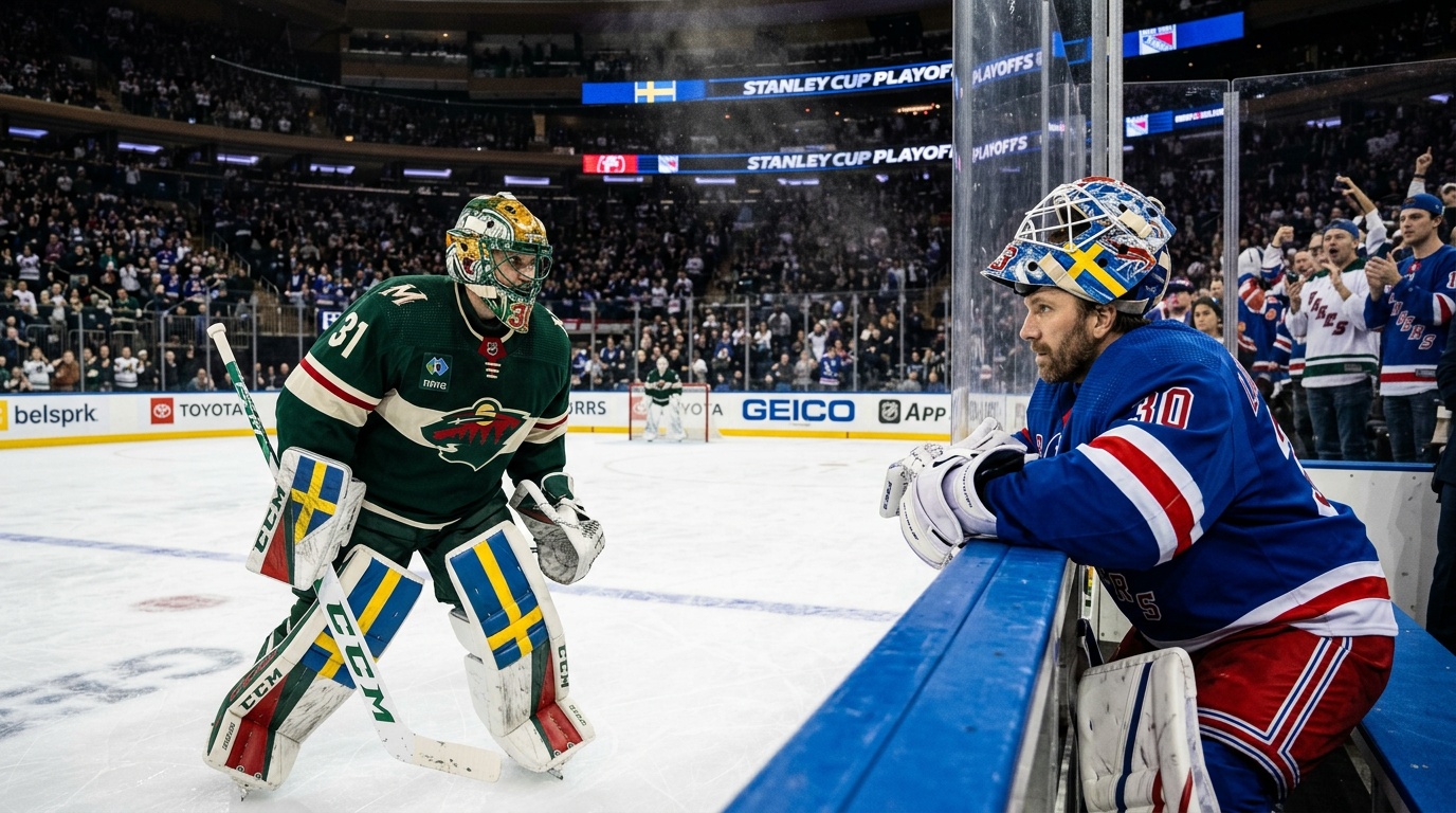 Wallstedt utmanar Gustavsson om platsen i Minnesotas mål under Stanley Cup-slutspelet