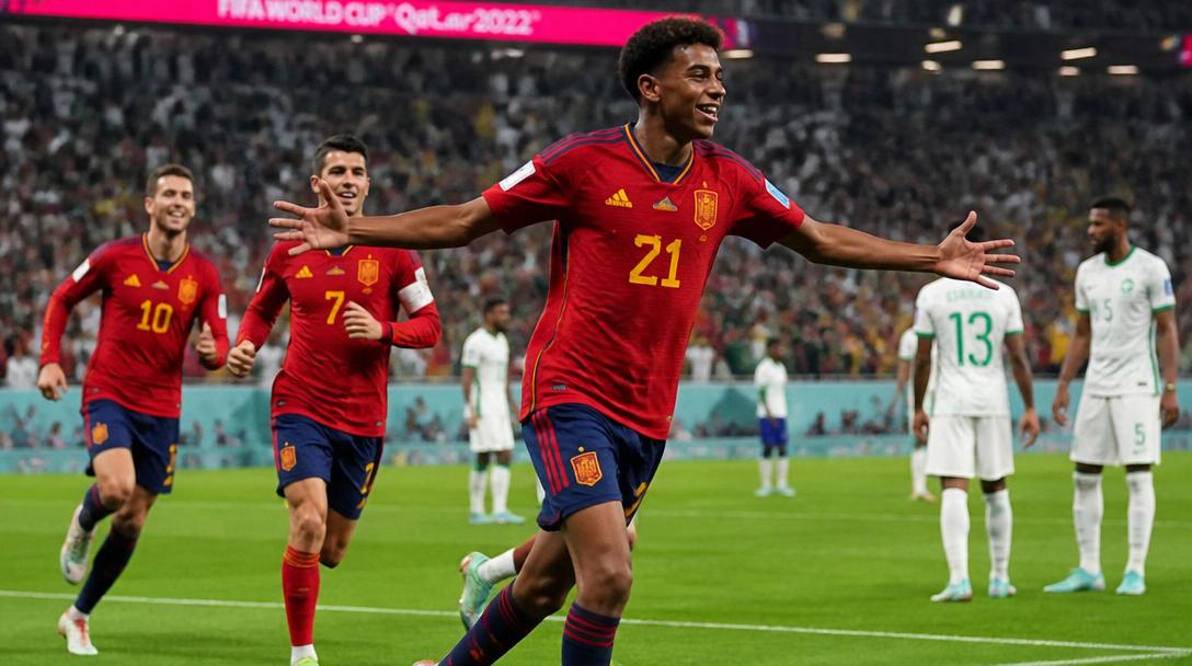 Yamal och Spanien krossar Saudiarabien med 3–0 i VM-gruppspelet